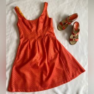 Nine West Vibrant Coral Mini Dress